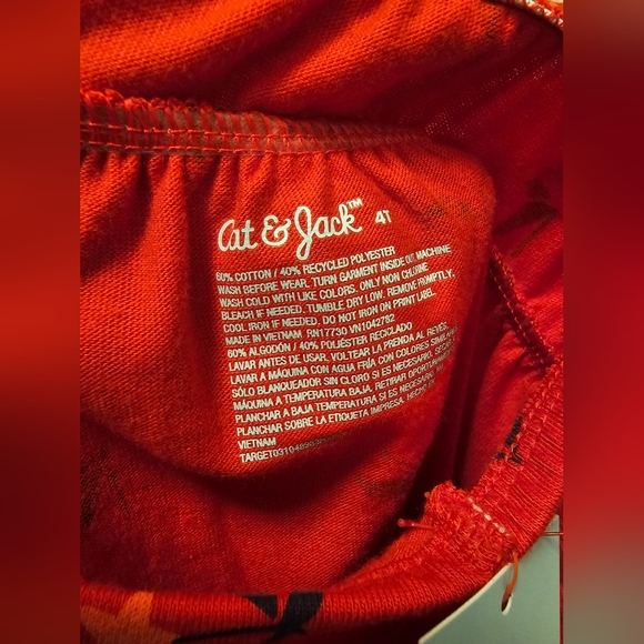 Cat & Jack Star Flowers Cross Back Thin Strap Red Casual Dress 4T NWT - Picture 7 of 7